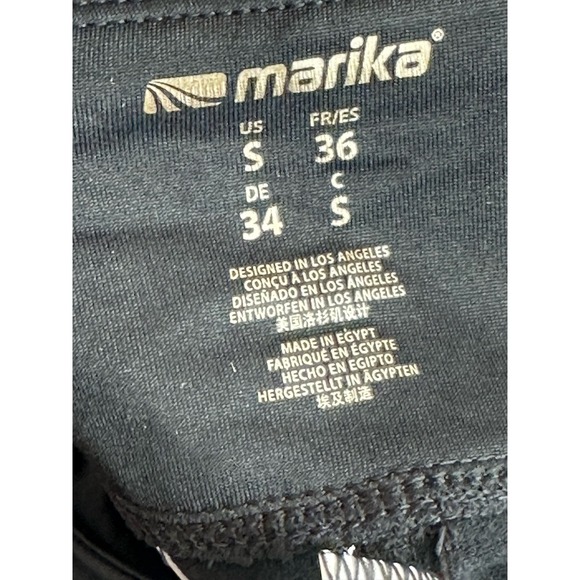 Marika gray black white color block chill Tek athletic leggings size Small - Picture 3 of 11